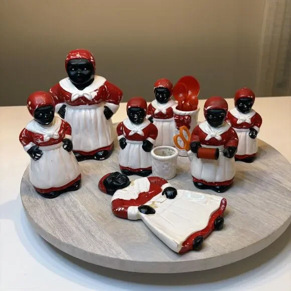 Lot Of Black Americana Ceramic Porcelain Chalkware Kitchen Items - Picture 1 of 6